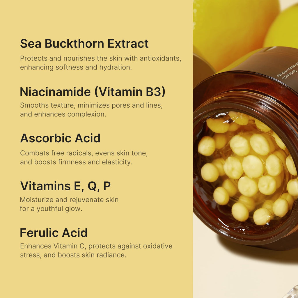 Capsule Cream with Deep Vitamin C | Liposome Vitamin C Golden Capsule for Radiance & Firm-Looking Skin II