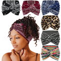 6-Pack Boho Wide Headbands for Women – Stretchy Non-Slip Workout & Yoga Hair Wraps