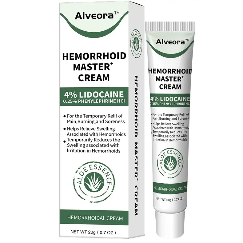 Alveora Hemorrhoidal Cream with Lidocaine & Aloe Vera – Soothing Relief for Hemorrhoid Discomfort & Itching