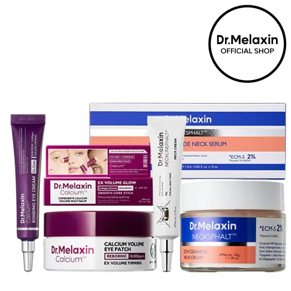 Calcium Boost Neck & Eye Set | Neck Firming & Eye Lift Duo for Wrinkles, Sagging Skin