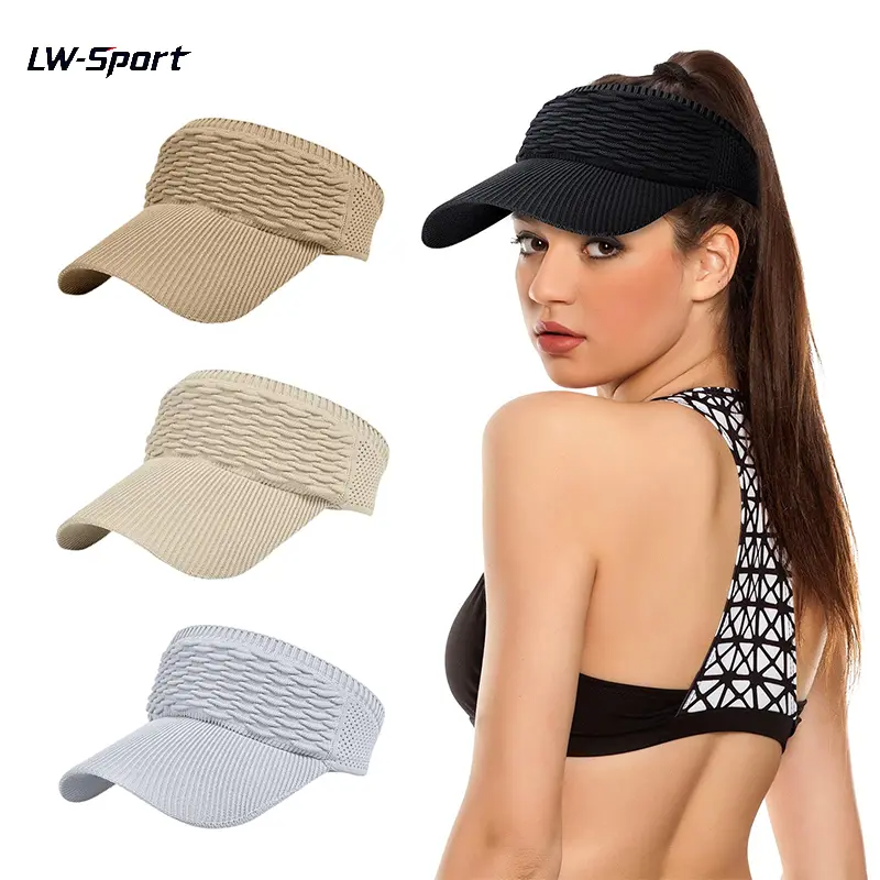 Women's High Ponytail Sun Visor Hat – Breathable UV Protection Visor for Outdoor Sports & Beach