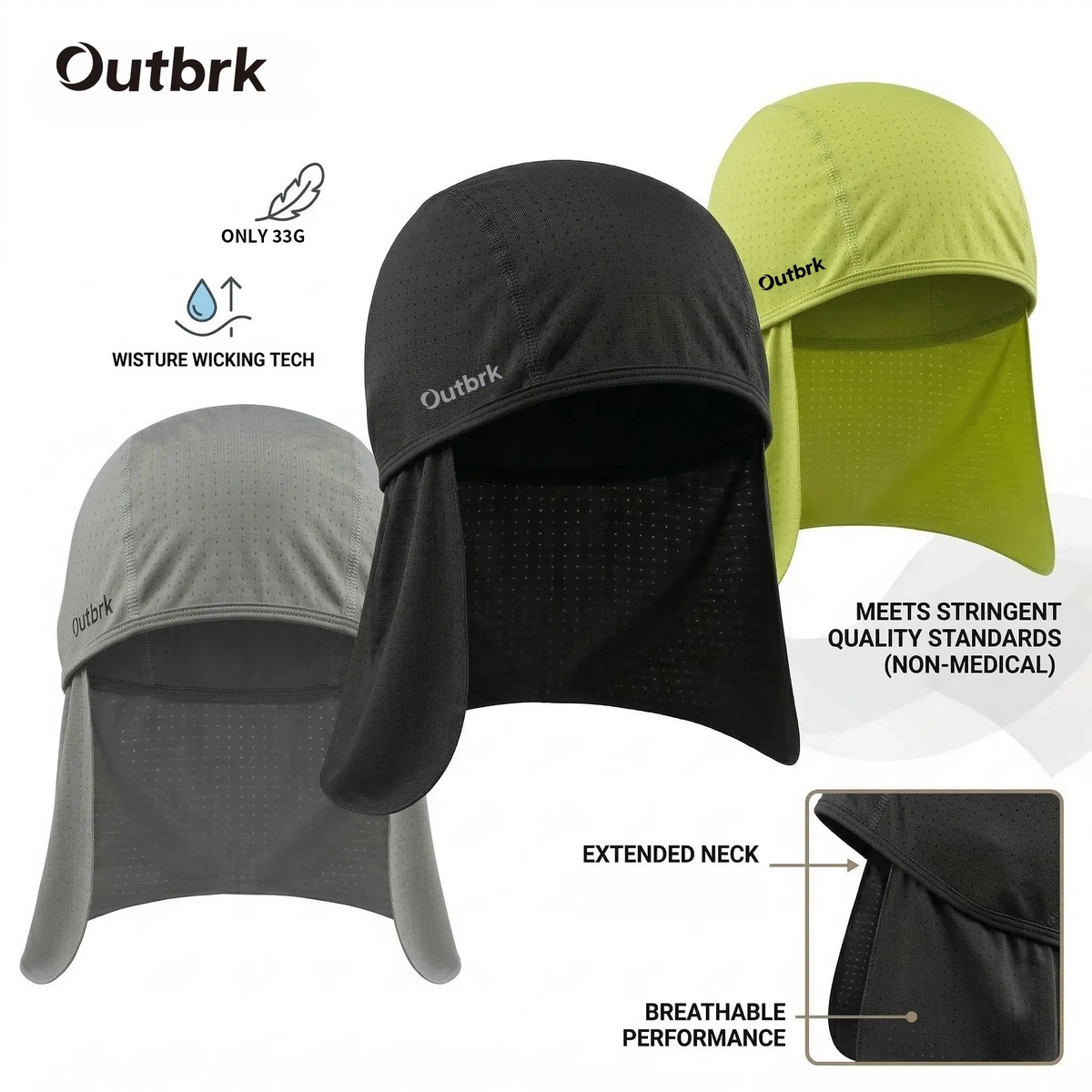 Sun Protection Cap with Neck Shield – Cooling, Breathable & Lightweight for Outdoor Activities
