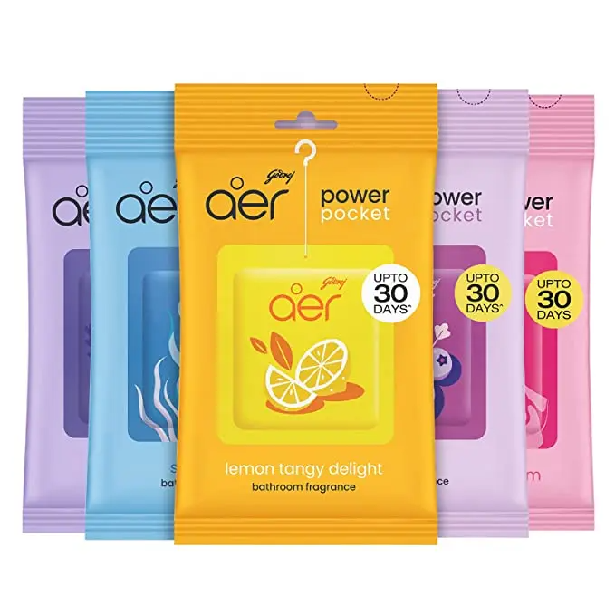Godrej Aer Power Pocket Hanging Air Freshener – 3 to 5 Scents | Up to 30 Days Fresh
