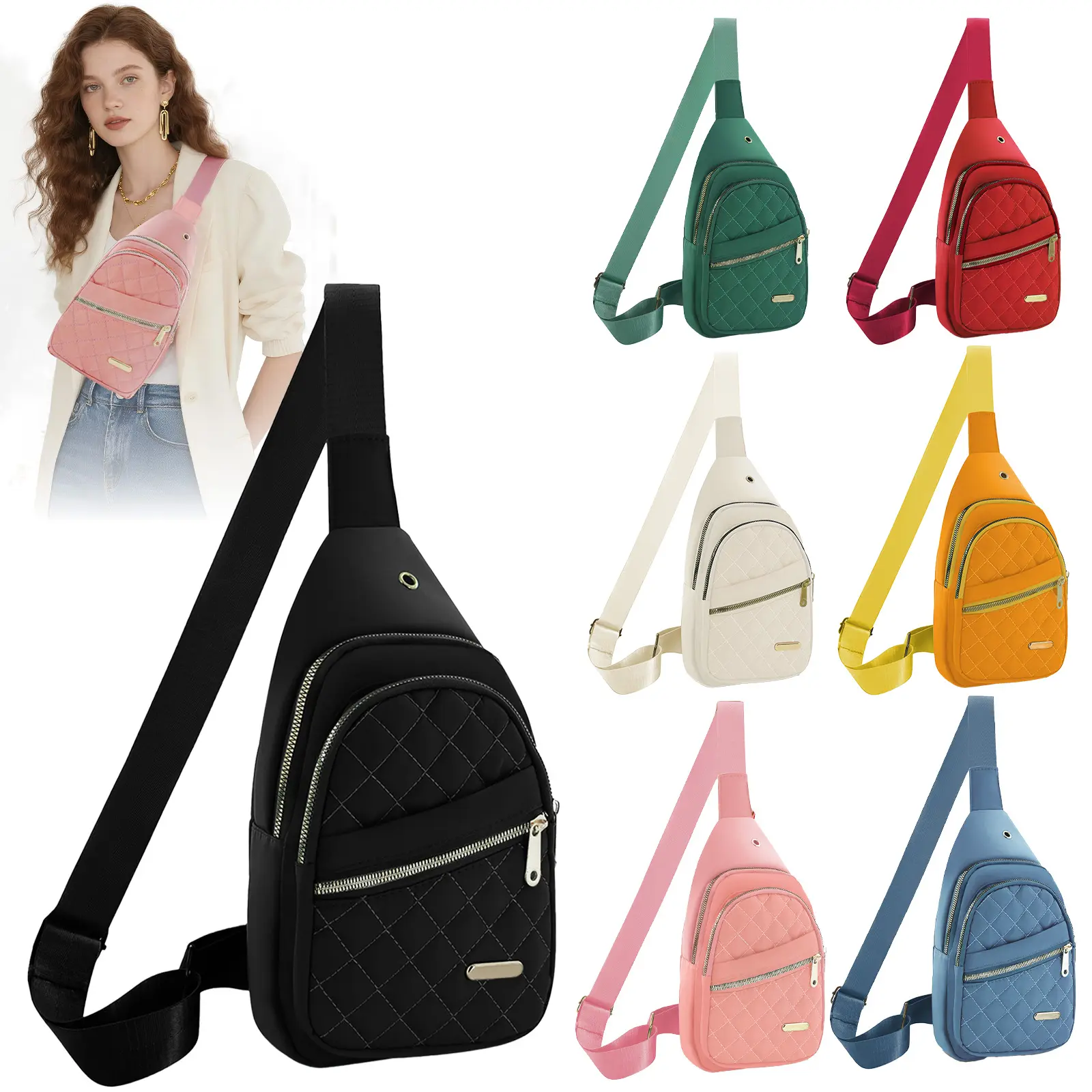 Women's Crossbody Chest Bag – Lightweight Fanny Pack for Travel, Hiking & Daily Use