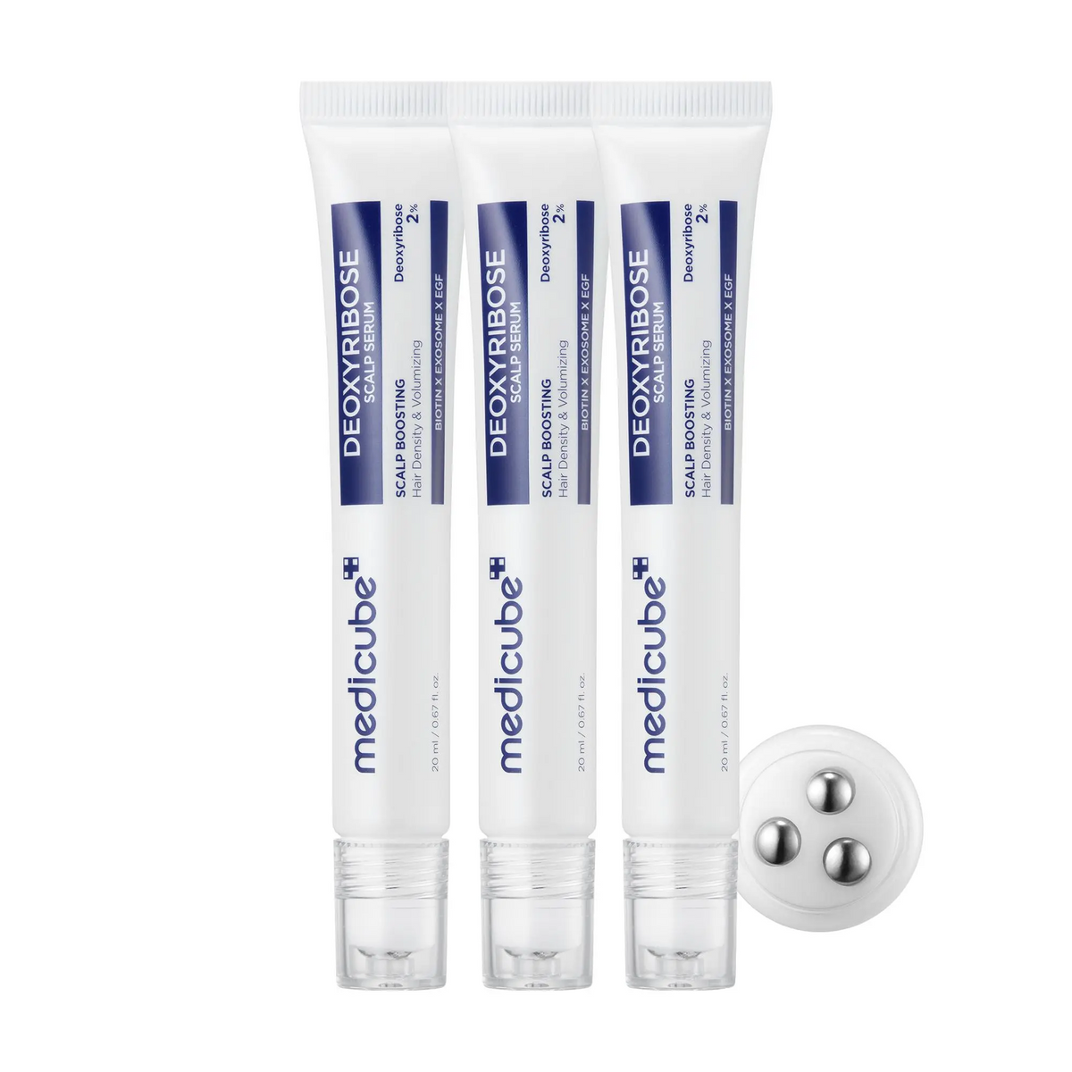 Deoxyribose Scalp Serum – Roll-On Hair Density Booster with Rosemary, EGF & Caffeine for Fine, Thin Hair