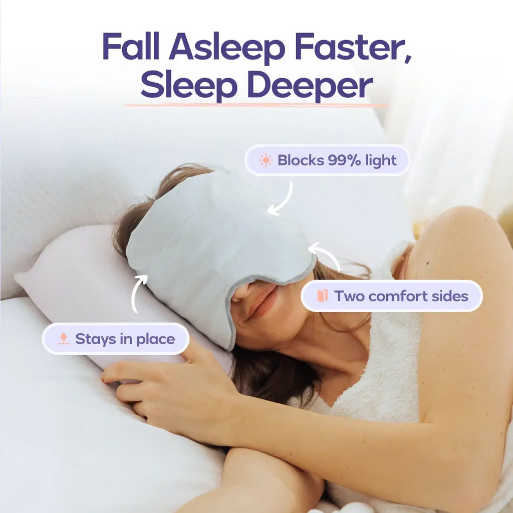 Weighted Sleep Eye Mask – Strapless 360° Wraparound, Deep Pressure Blackout Mask for Travel, Naps & Stress Relief