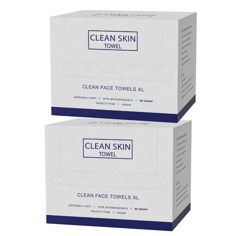Boxed Disposable Facial Towels, Pull-Out Soft Cotton Wipes