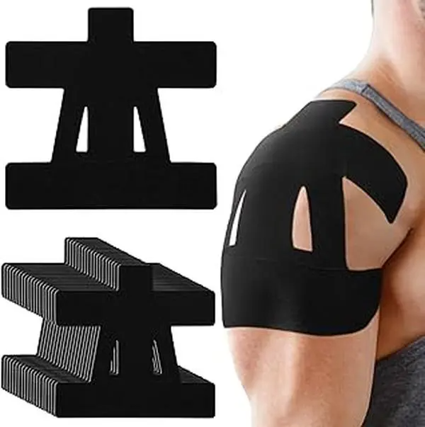 Pre-Cut Kinesiology Tape for Shoulder Pain Relief – Waterproof Breathable Athletic Support, 10–30pcs