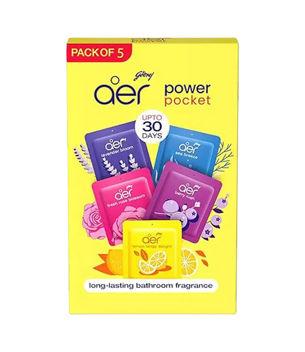 Godrej Aer Power Pocket Hanging Air Freshener – 3 to 5 Scents | Up to 30 Days Fresh