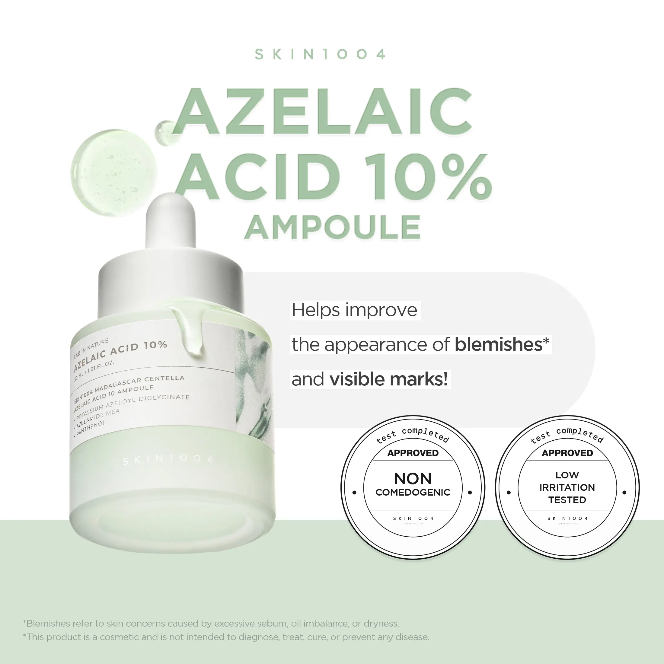 Azelaic Acid 10 Ampoule 30ml - Blemish Care, Visible Redness Soothing