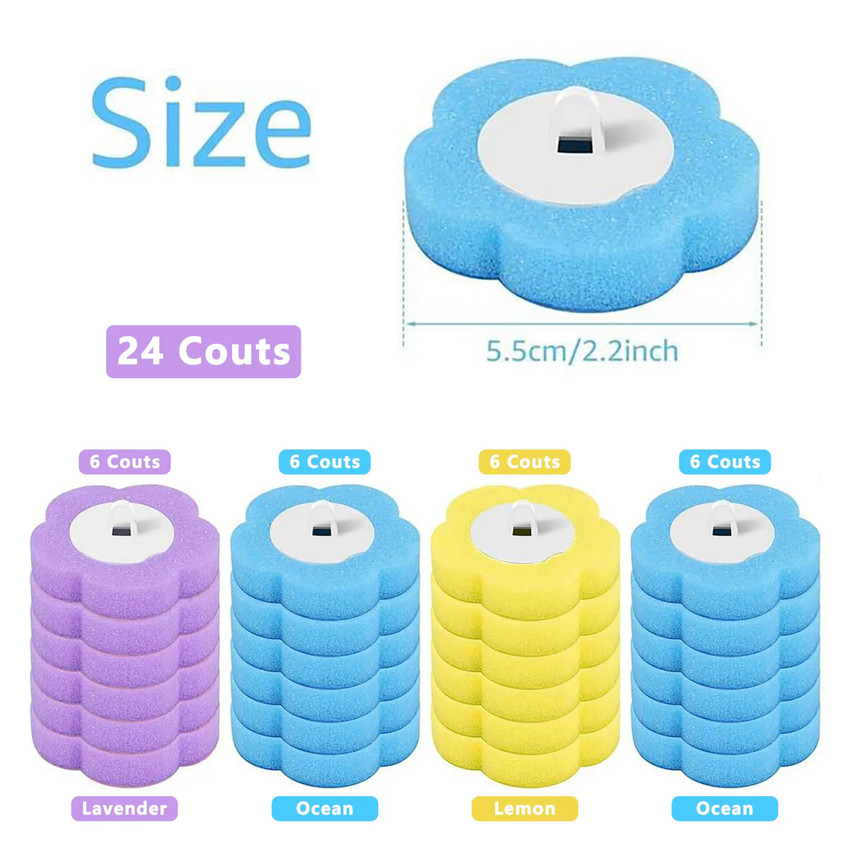 Snofrid Disposable Toilet Brush System with Holder & Refills