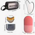 Silicone Ice Roller Set with Facial Massage Brush