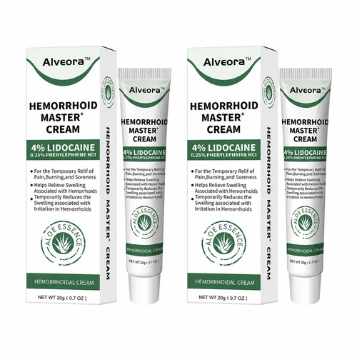 Alveora Hemorrhoidal Cream with Lidocaine & Aloe Vera – Soothing Relief for Hemorrhoid Discomfort & Itching