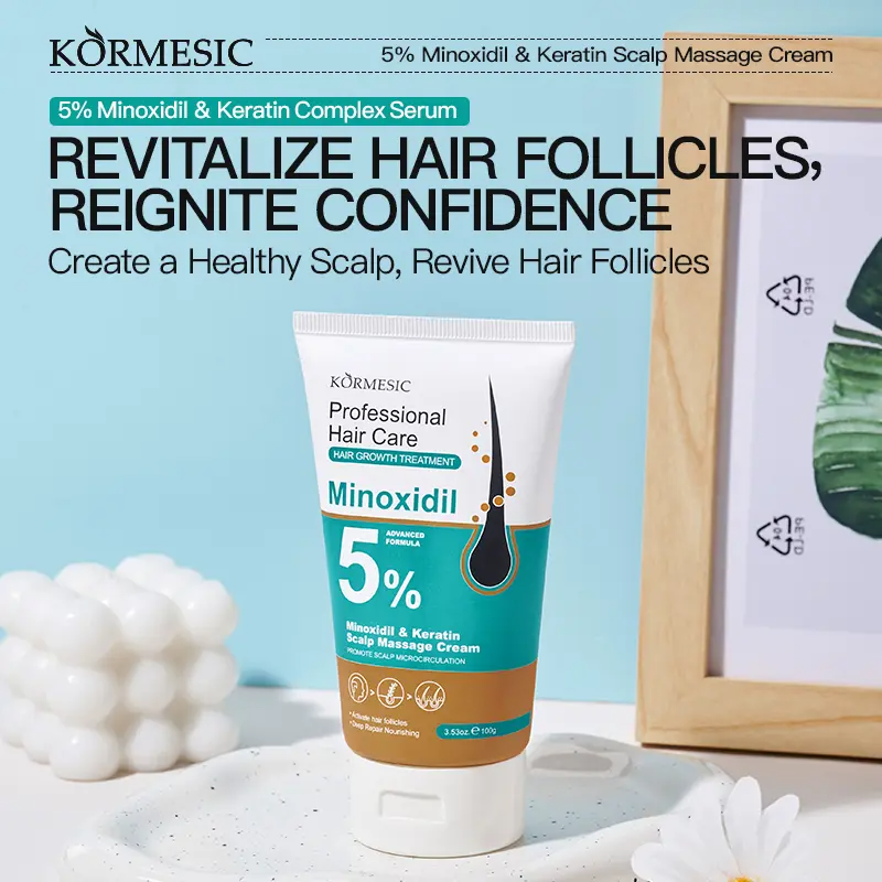 5% Minoxidil Scalp Massage Cream with Keratin & Ginger
