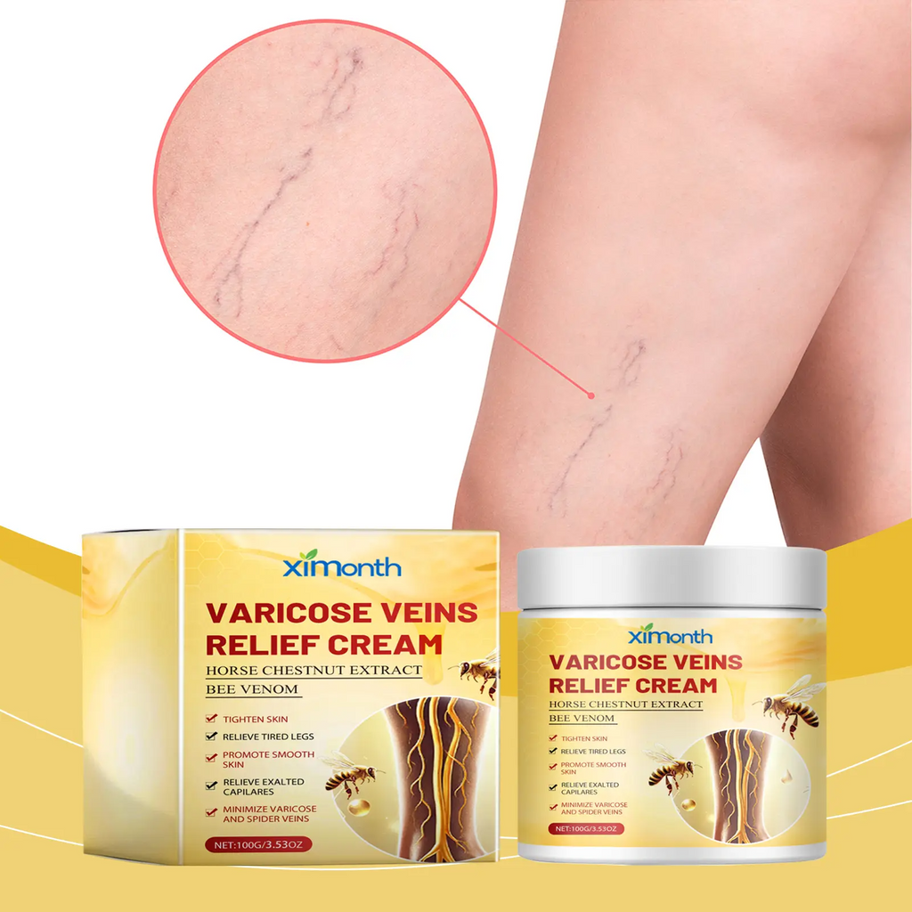 Pain & Swelling Relief Body Lotion, 100g Moisturizer  Bee Venom Extract Varicose Veins Cream,