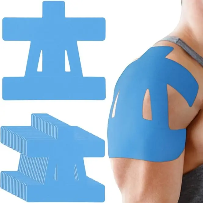 Pre-Cut Kinesiology Tape for Shoulder Pain Relief – Waterproof Breathable Athletic Support, 10–30pcs