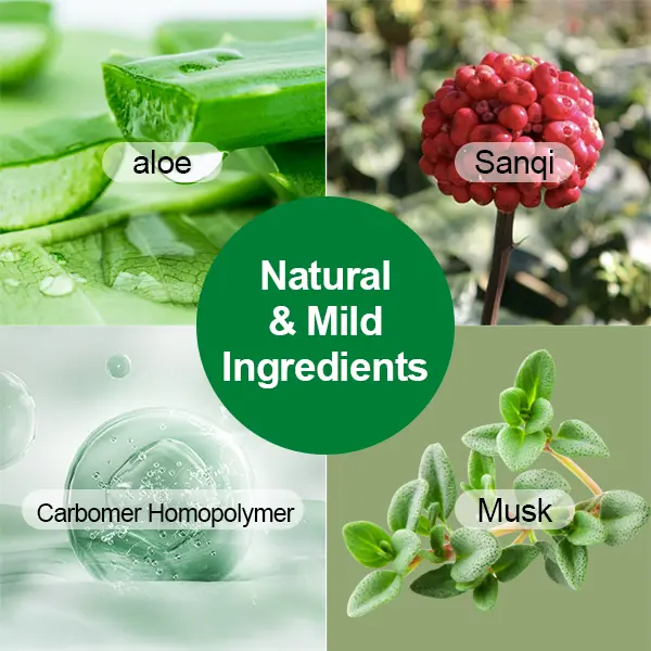 Organic Hemorrhoid Treatment Cream-Gel with Soothing Aloe Vera, Relieves Pain, Itching, and Swelling for Sensitive Skin
