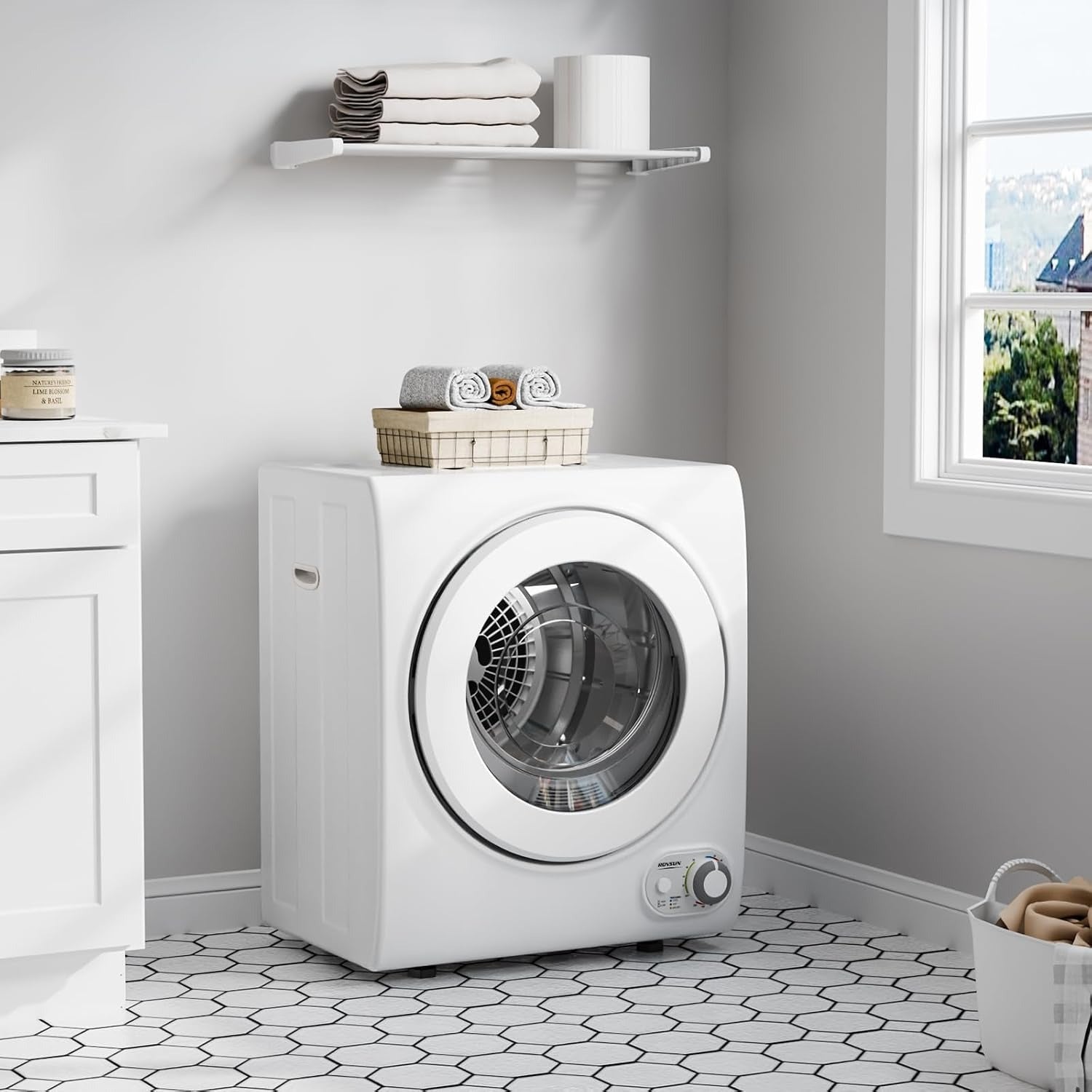 Portable Clothes Dryer – 110V Front Load Tumble Dryer with Stainless Steel Tub