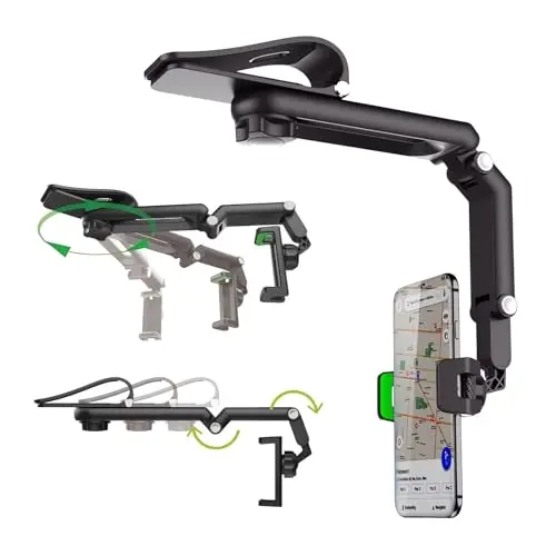 Joytutus Car Phone Mount – Long Adjustable Arm, 360° Rotation, Anti-Scratch Clamp