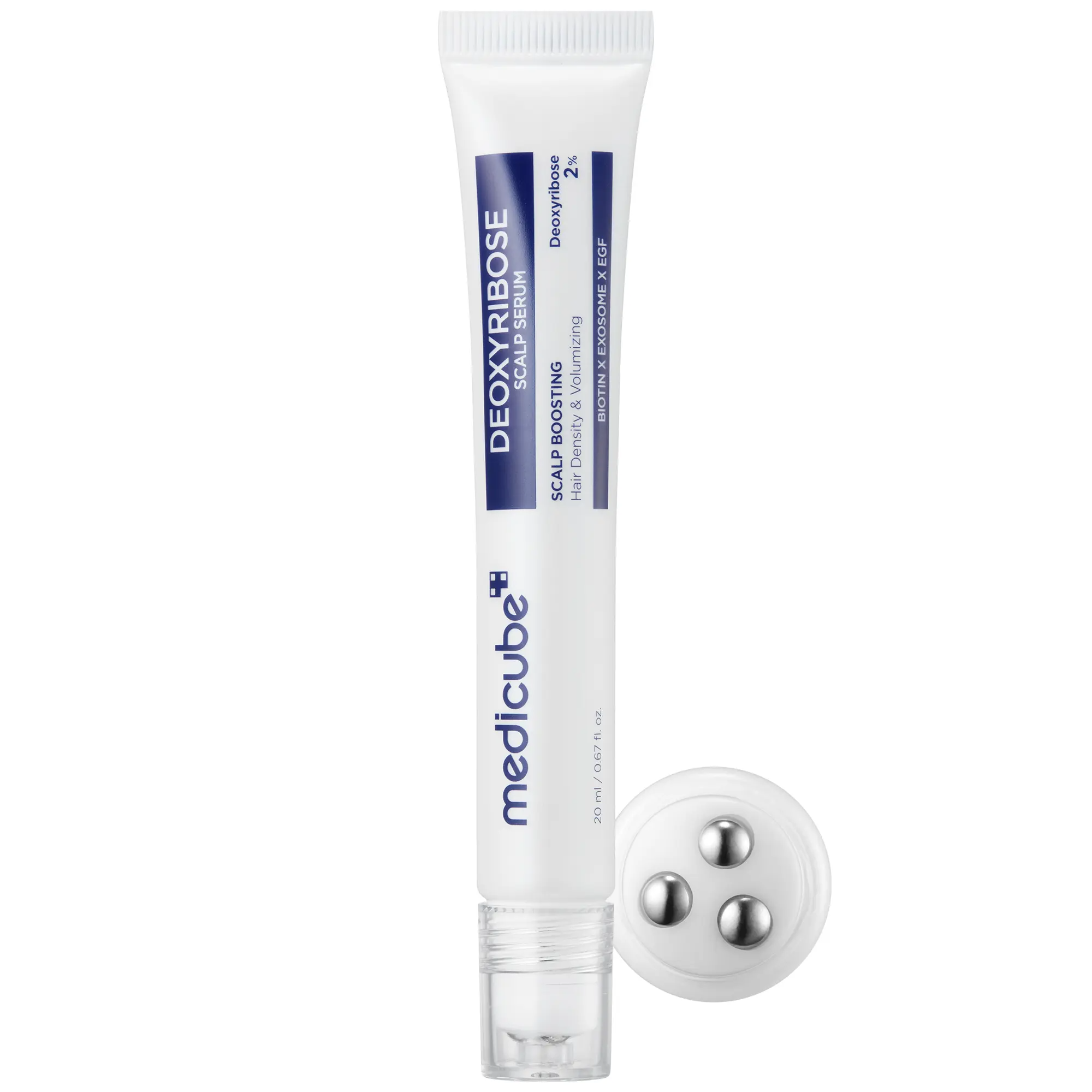 Deoxyribose Scalp Serum – Roll-On Hair Density Booster with Rosemary, EGF & Caffeine for Fine, Thin Hair