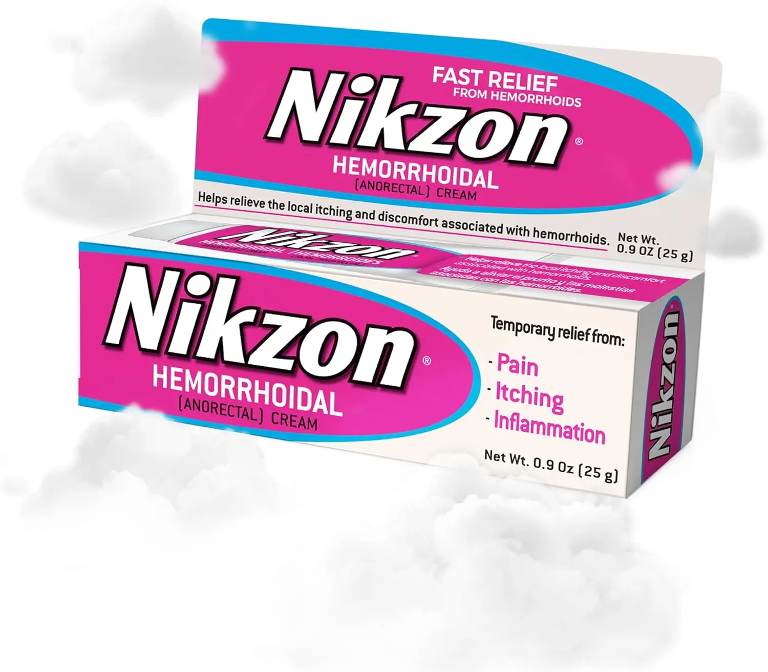 Hemorrhoid Treatment Cream, 2 Pack, Vasoconstrictor & Anesthetic, Fast Soothing Relief from Pain