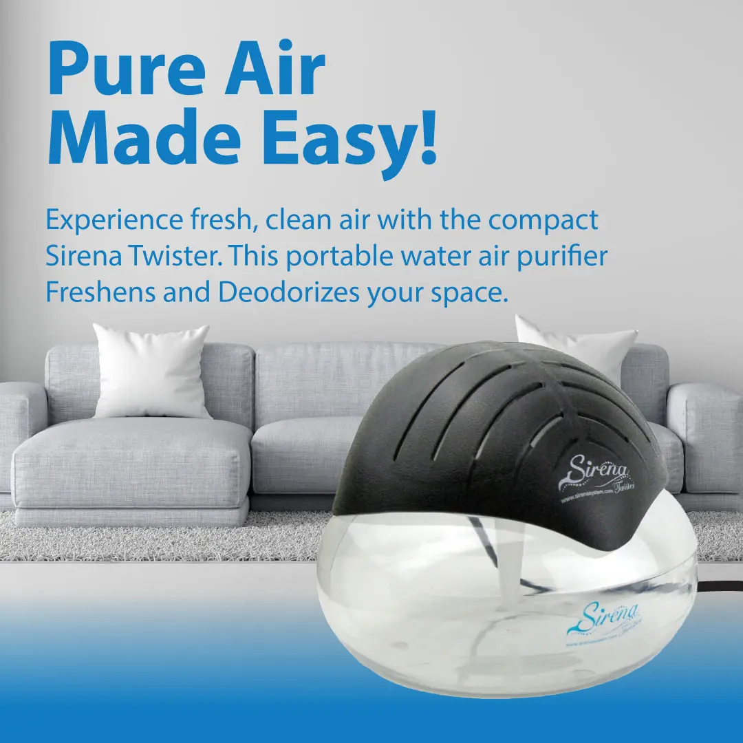 Air Purifier & Aromatherapy Machine – Water Filter Air Cleaner with Essential Oil Diffuser & LED Night Light