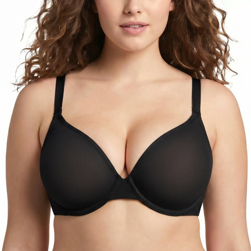 Air Light Breathable Sheer Mesh Halter Bra Plus Size Summer Unlined Full Coverage Bra Underwire