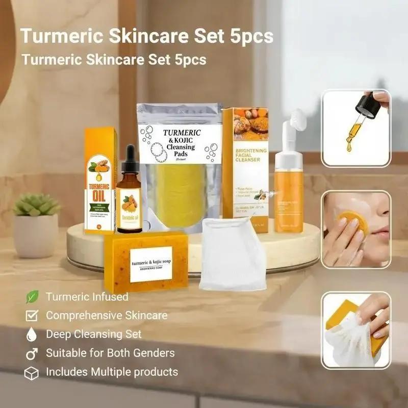 Turmeric Self Care Kit Bundle (5-Count Multi-Pack) - Face Care Products