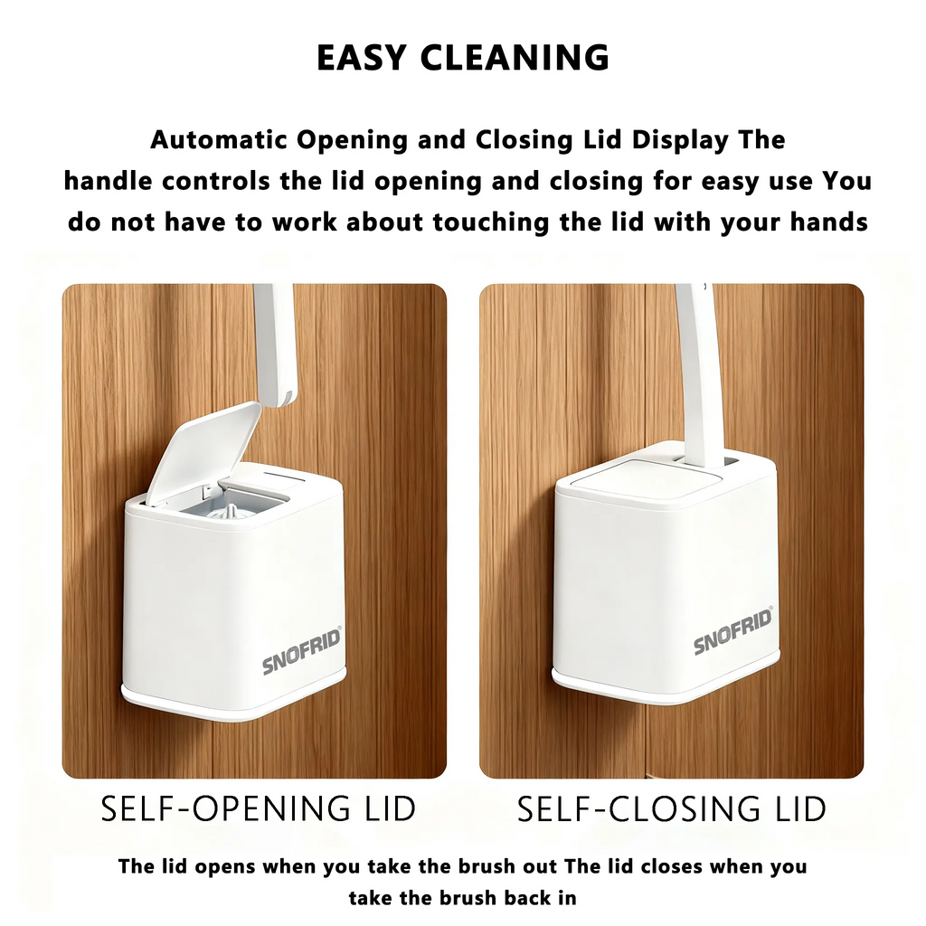 Snofrid Disposable Toilet Brush System with Holder & Refills