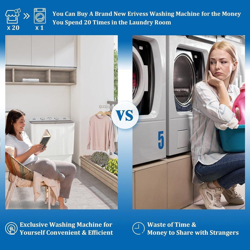 Portable Twin Tub Washing Machine – Compact & Efficient Home Laundry