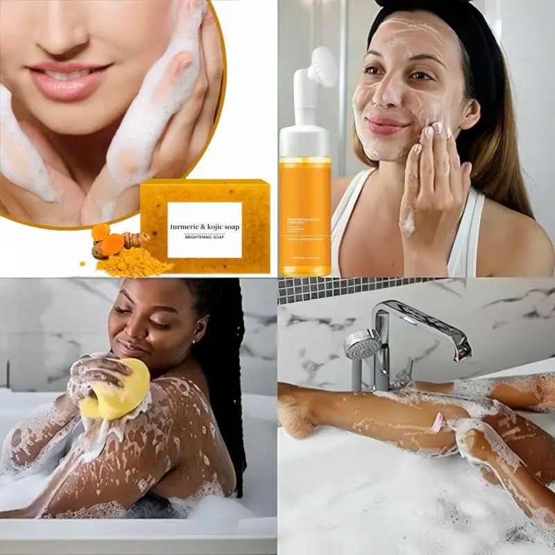 Turmeric Wash and Care two PieceSetTurmericCleansing Mousse, Turmeric SoapFacialCleansing Skincare