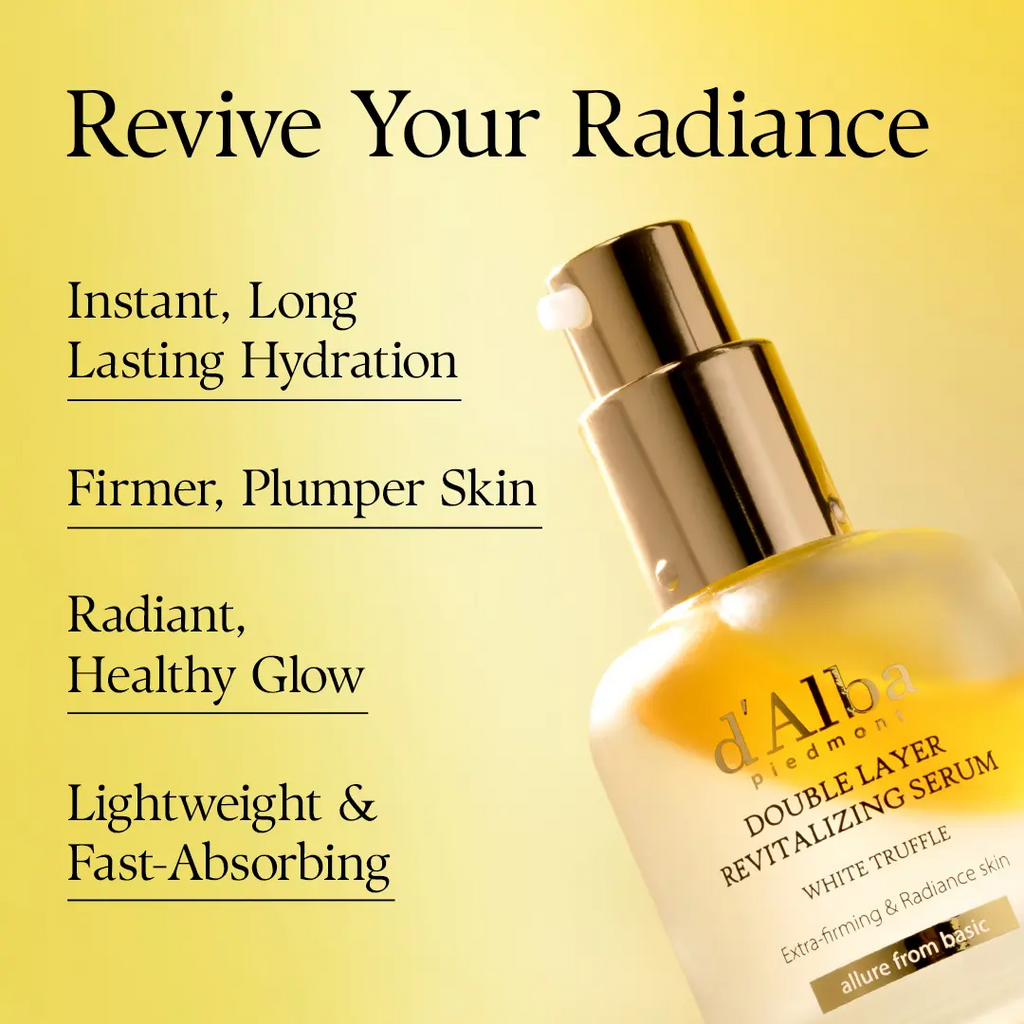 White Truffle Double Layer Revitalizing Serum - Skin Firming & Rejuvenating Serum - 100HR Hydrating Serum (1.01 fl oz)
