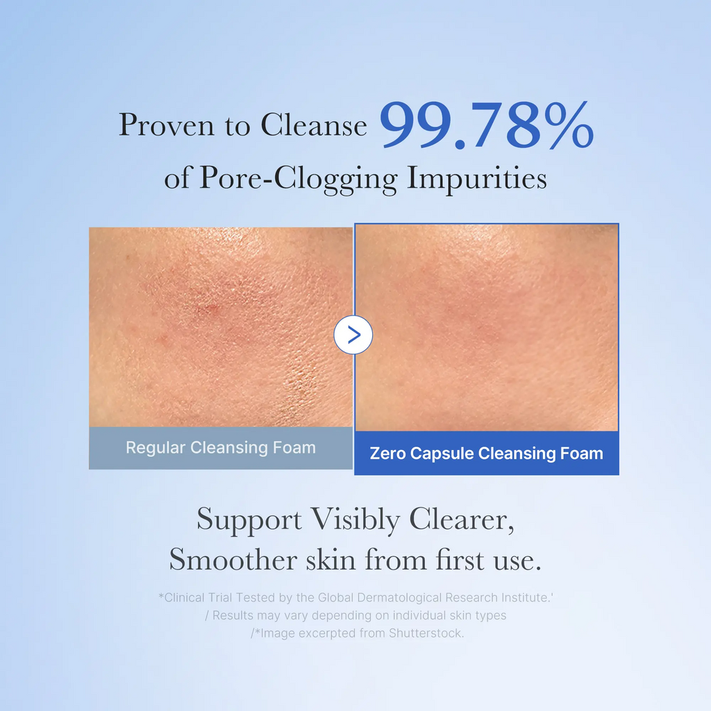Zero Pore Clear Blue Capsule Facial Cleanser for Skin Texture