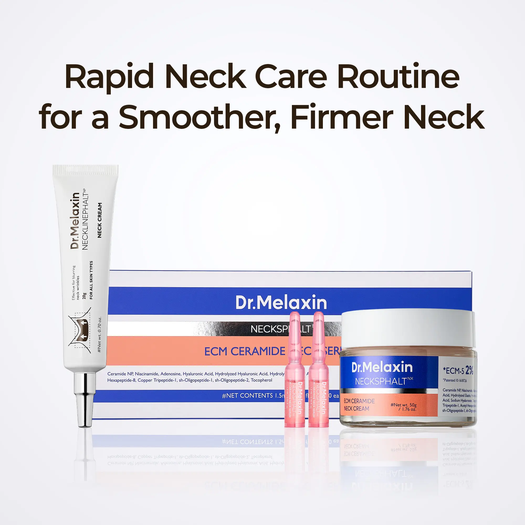 Calcium Boost Neck & Eye Set | Neck Firming & Eye Lift Duo for Wrinkles, Sagging Skin