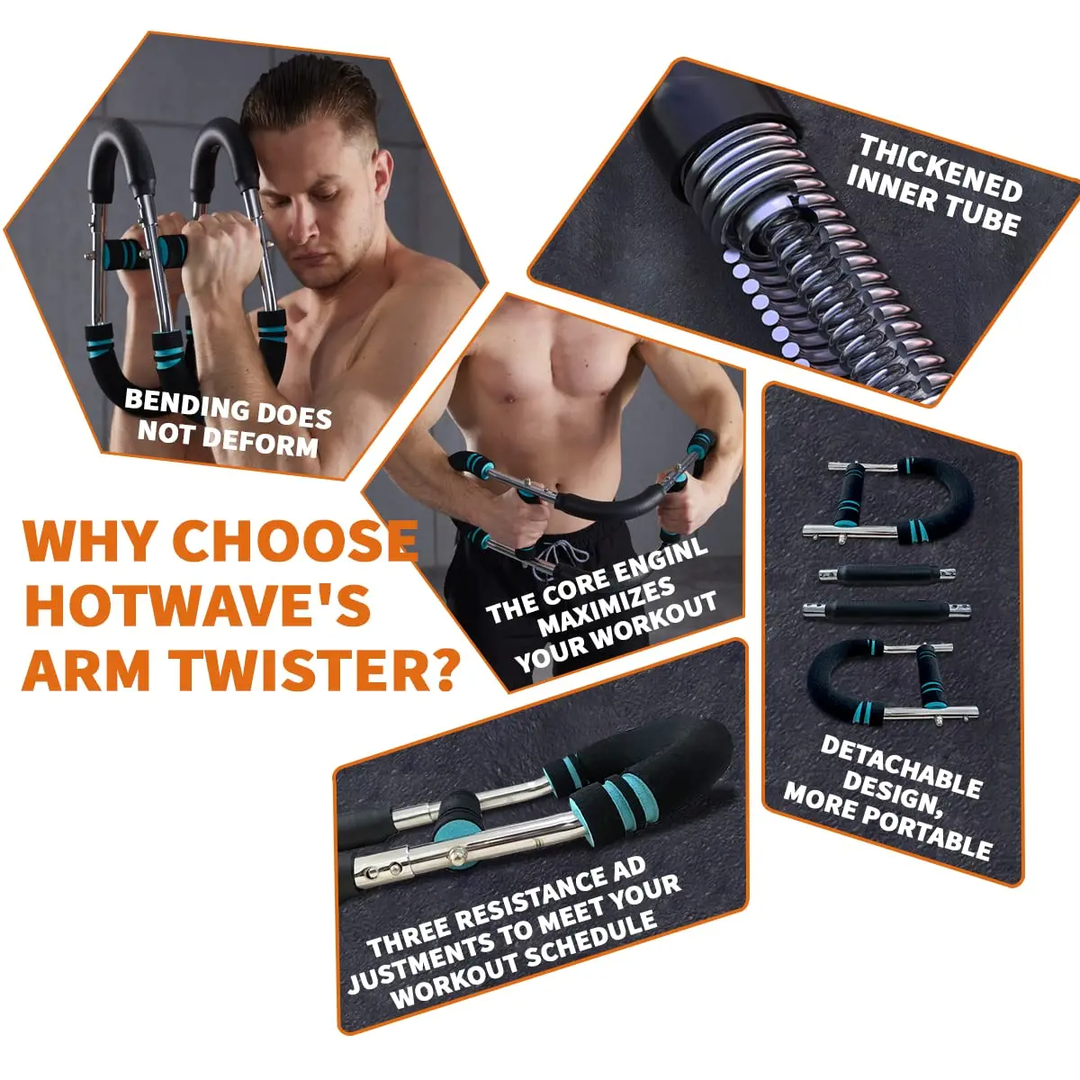 Adjustable Arm & Chest Trainer – Resistance Workout Equipment for Men | 60-120 lbs