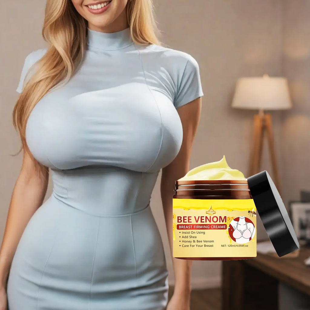 Nourishing Chest and Body Lotion with Shea Butter and Bee Venom Extract, Massage Cream Moisturizer for Women, 120 ml