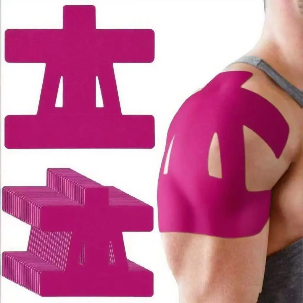 Pre-Cut Kinesiology Tape for Shoulder Pain Relief – Waterproof Breathable Athletic Support, 10–30pcs