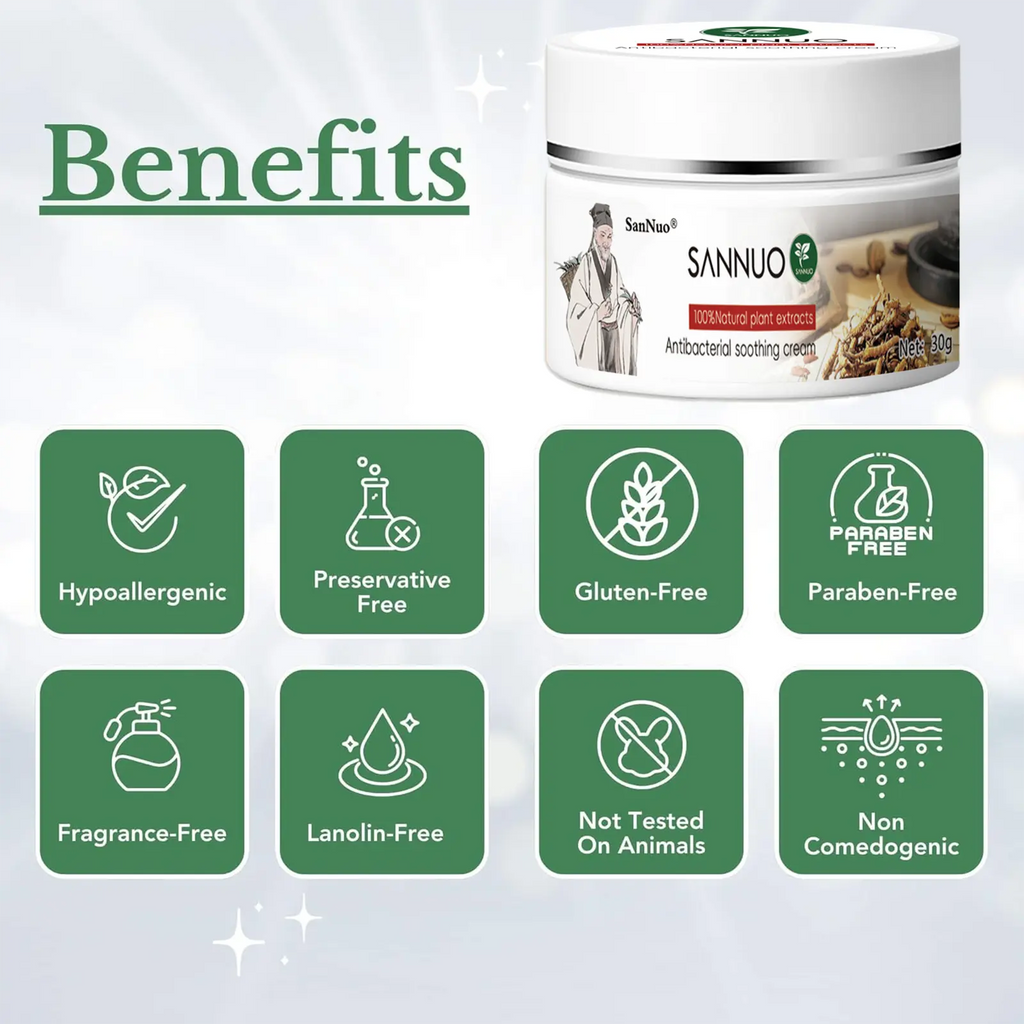 Psoriasis & Eczema Cream - Natural Herbal Ointment for Itch Relief, Dry Skin & Sensitive Skin