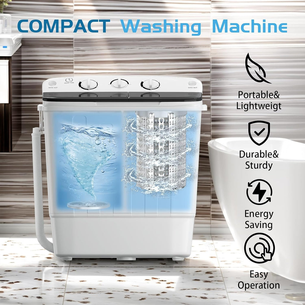 Portable Twin Tub Washing Machine – Compact & Efficient Home Laundry