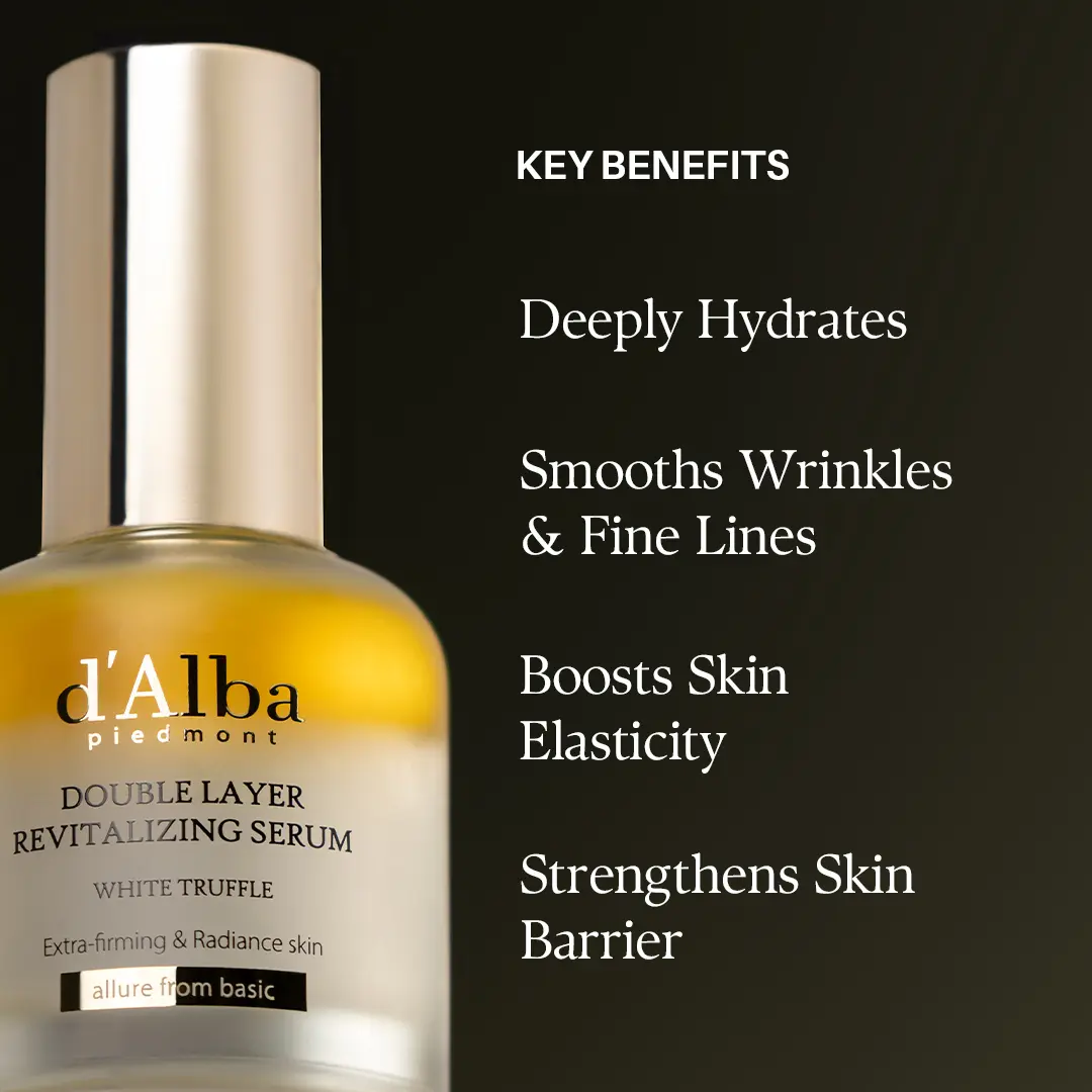 White Truffle Double Layer Revitalizing Serum - Skin Firming & Rejuvenating Serum - 100HR Hydrating Serum (1.01 fl oz)