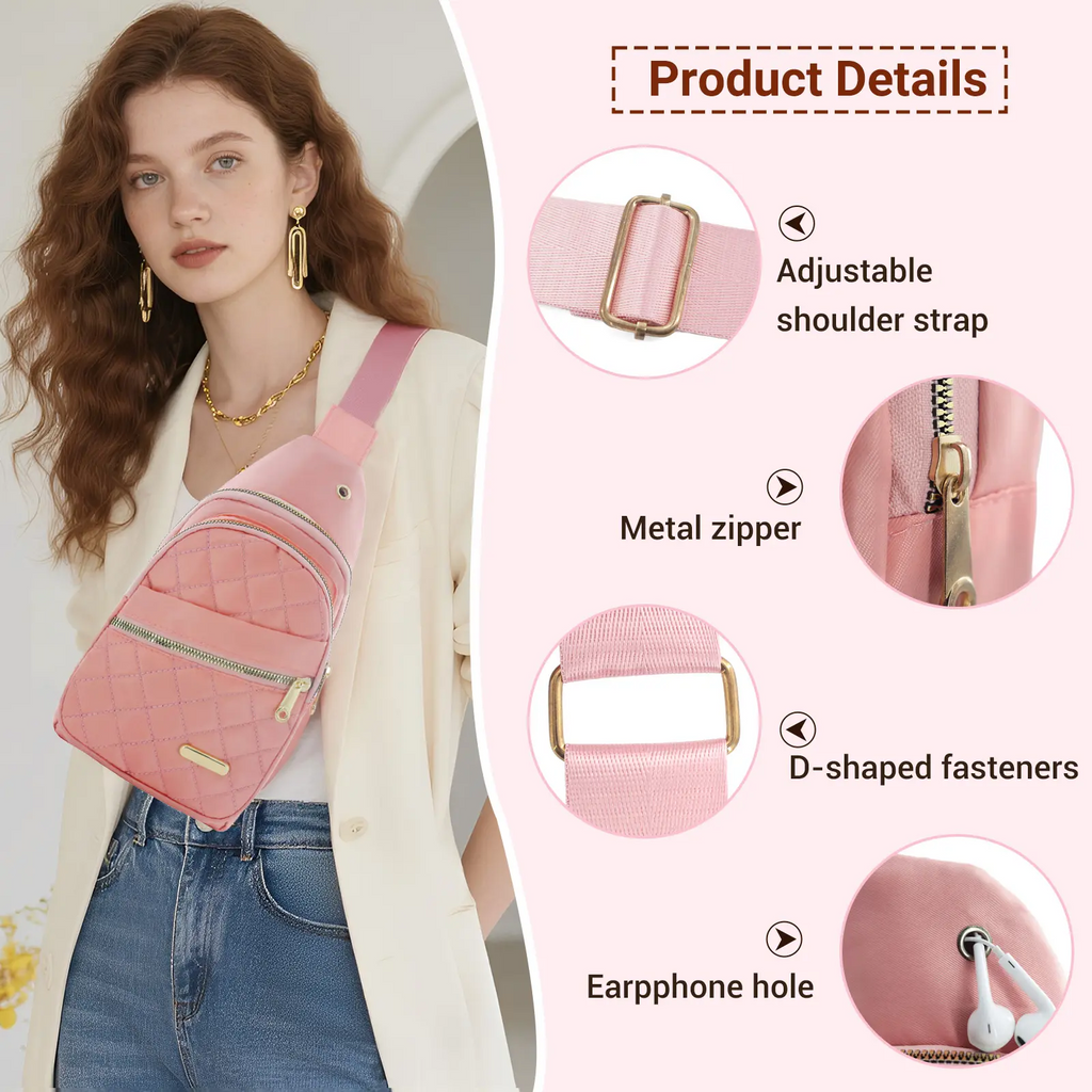 Women's Crossbody Chest Bag – Lightweight Fanny Pack for Travel, Hiking & Daily Use