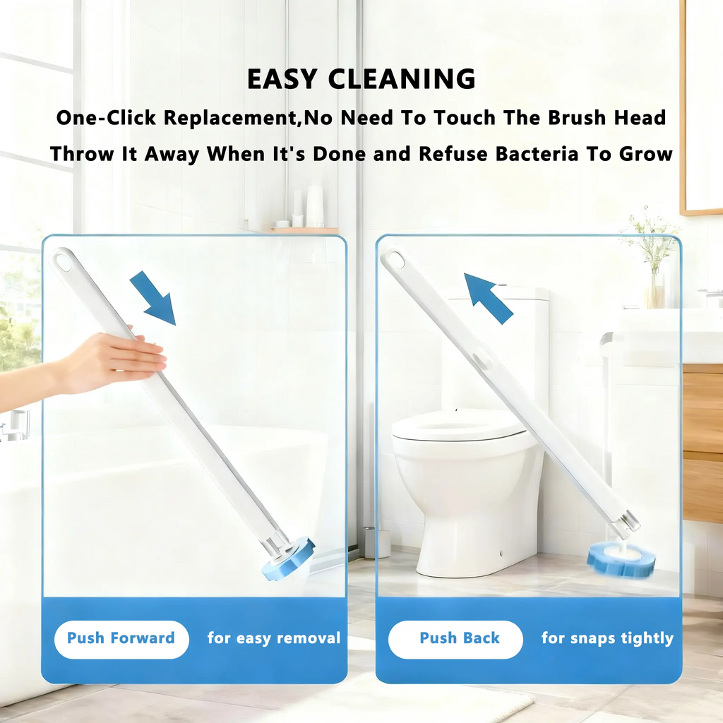 Snofrid Disposable Toilet Brush System with Holder & Refills