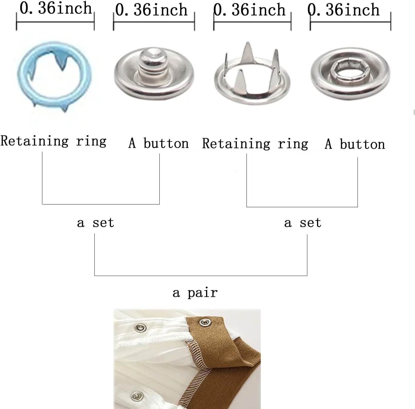 Invisible Snap Button Kit with Pliers – 100pcs Colored Metal Buckles for DIY Sewing, Clothing & Hats