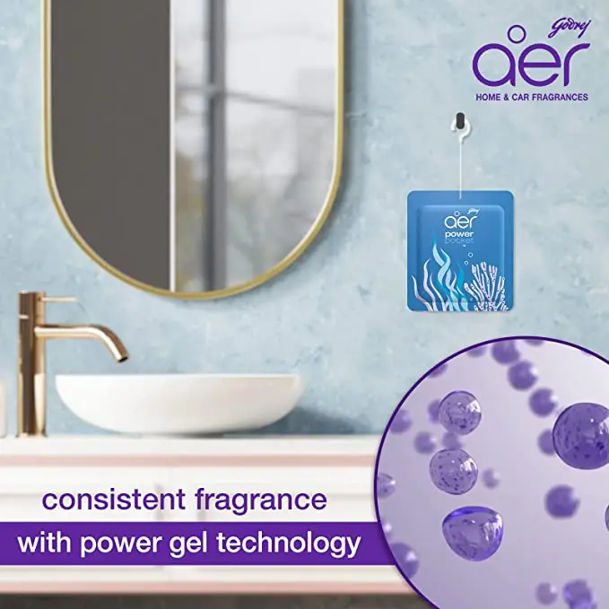 Godrej Aer Power Pocket Hanging Air Freshener – 3 to 5 Scents | Up to 30 Days Fresh