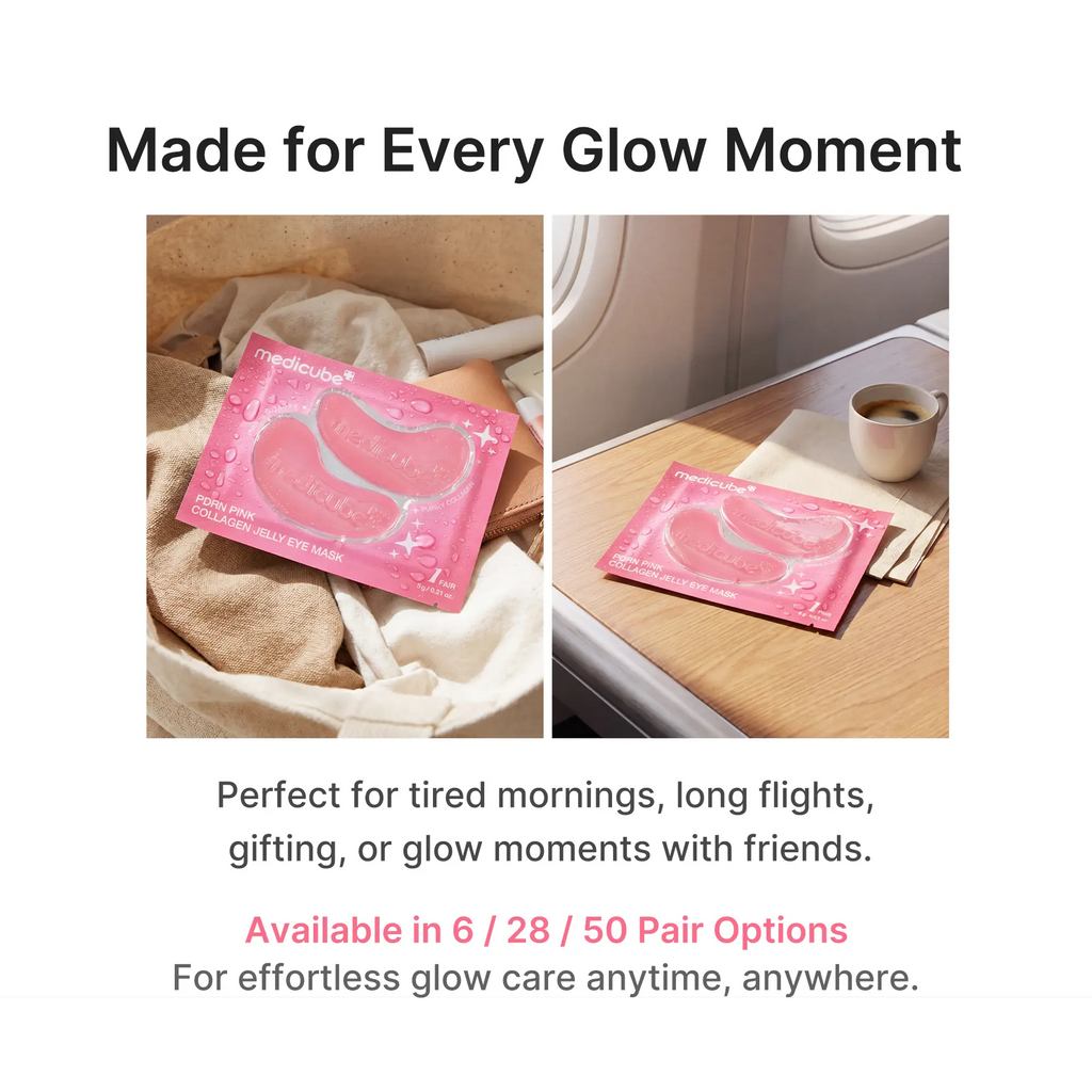 Pink Collagen Jelly Eye Mask | Hydrogel Eye Patches with PDRN, Collagen, NAD | Refreshing for Puffy