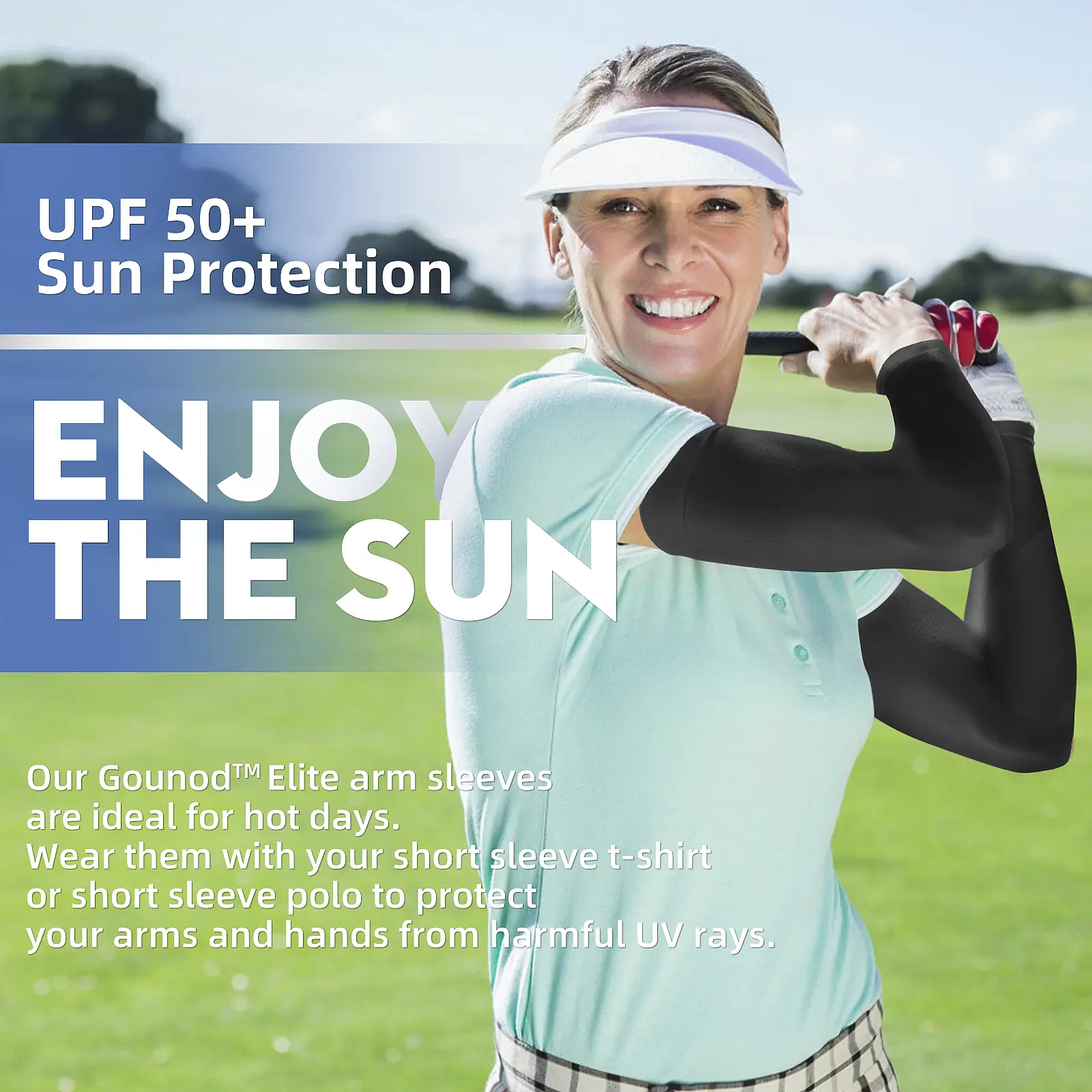 UPF 50+ UV Protection Arm Sleeves – Cooling Compression Sleeves for Men, Women & Youth | Football & Outdoor Sports