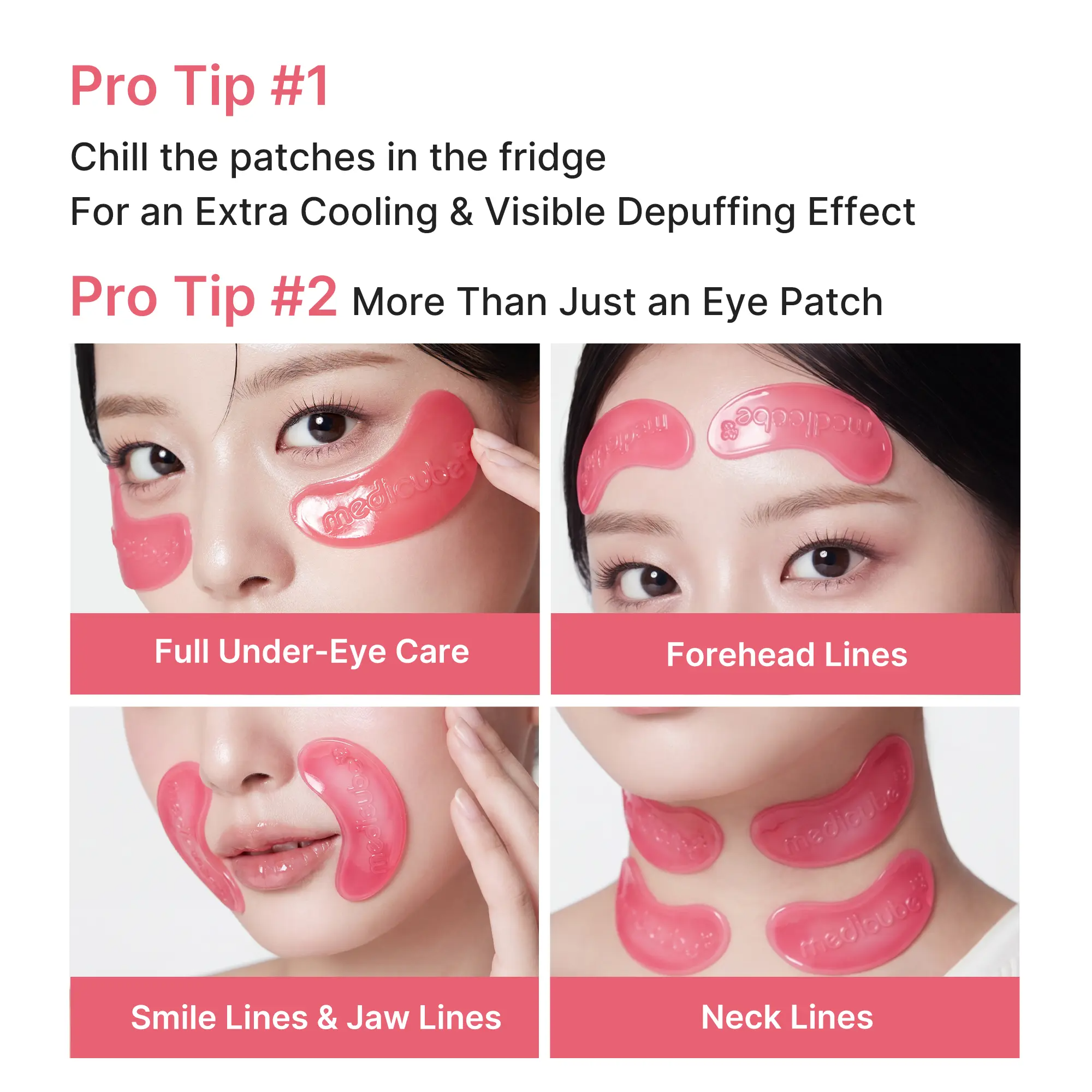 Pink Collagen Jelly Eye Mask | Hydrogel Eye Patches with PDRN, Collagen, NAD | Refreshing for Puffy