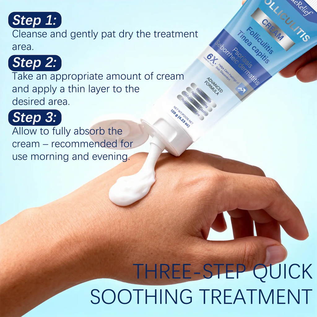 TrueRelief Botanical Folliculitis Care Cream – Soothing Moisturizer for Scalp, Face & Body Bumps