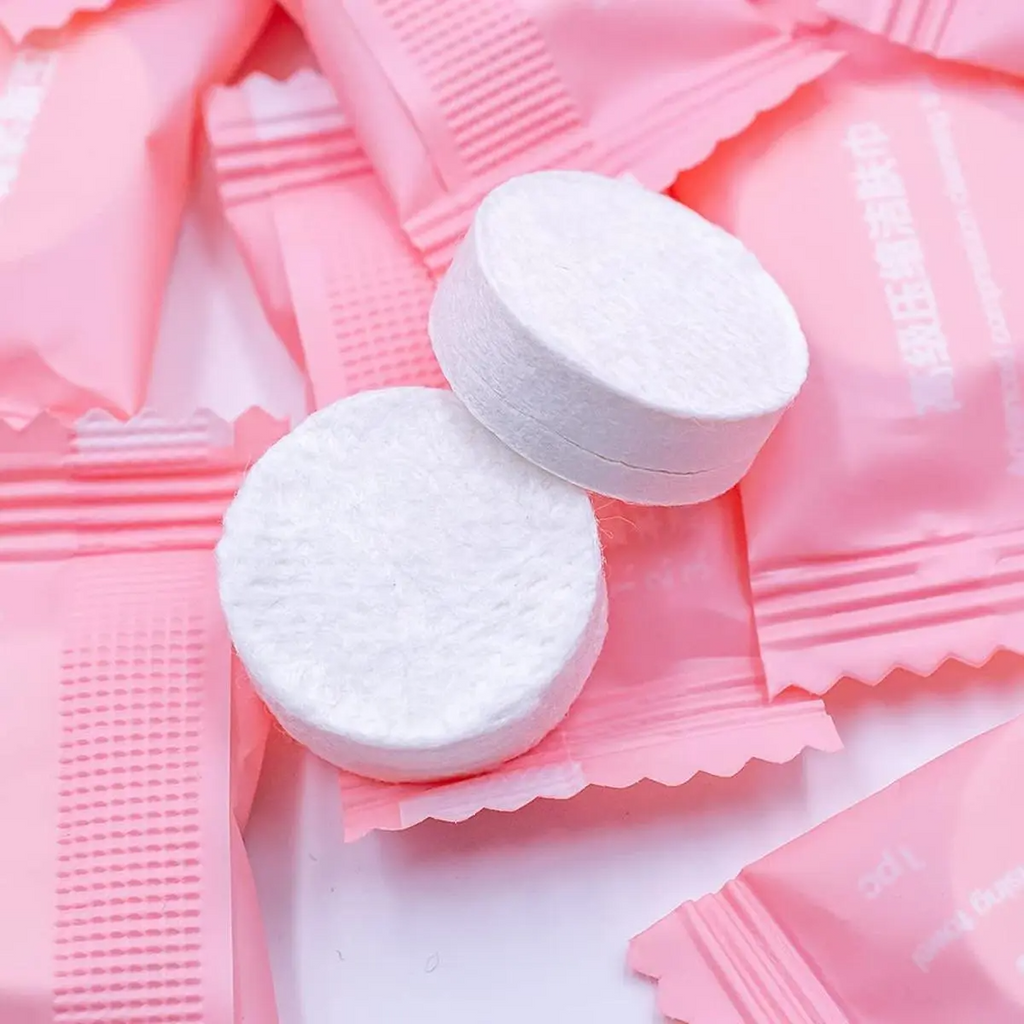 50/100pcs Compressed Towels, Travel Friendly, Ideal for Sensitive Skin, Cotton Cleansing Towel