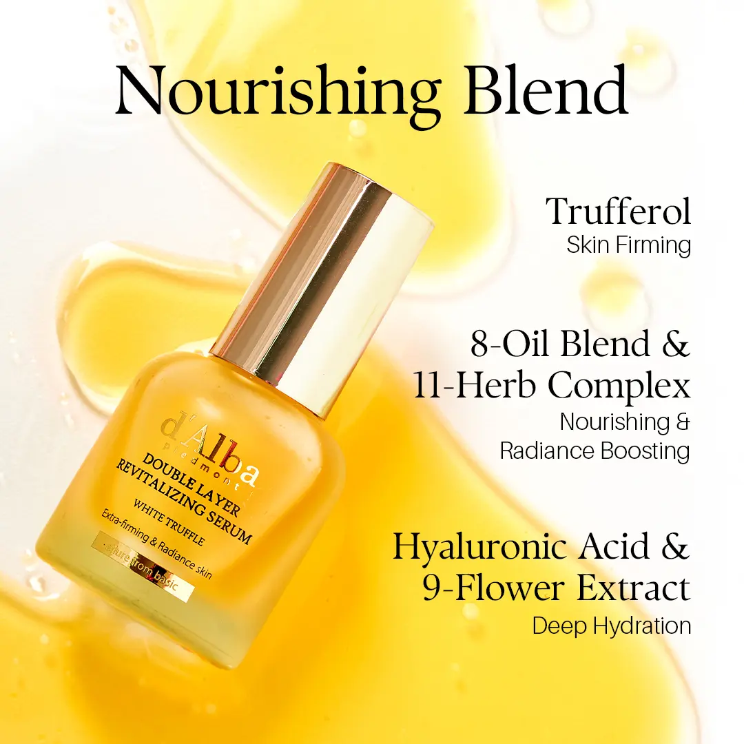 White Truffle Double Layer Revitalizing Serum - Skin Firming & Rejuvenating Serum - 100HR Hydrating Serum (1.01 fl oz)